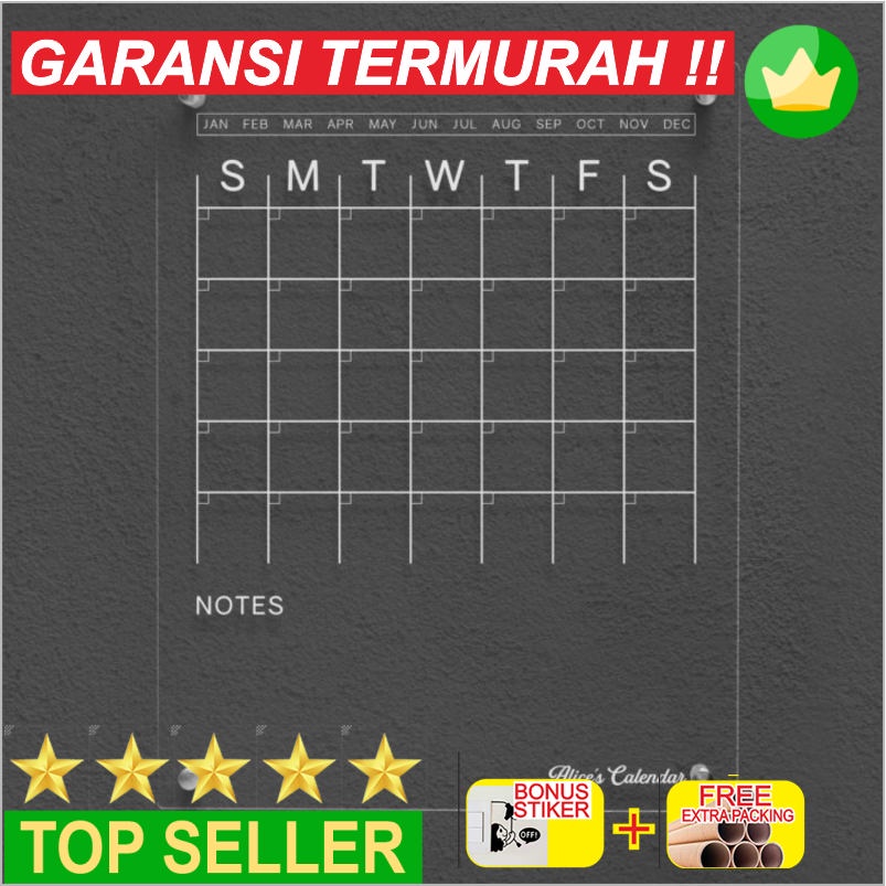 

Promo Daily Planner Akrilik Weekly Planner Wall Planner Acrylic UV - 30x42 Keren