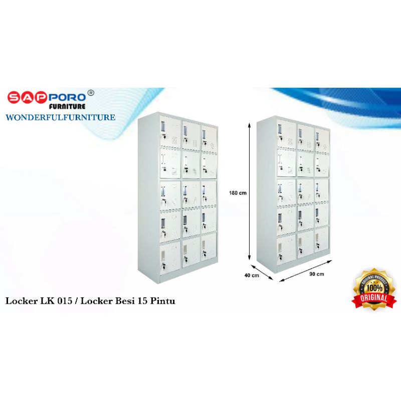 LOCKER KOLN LK 015 / Locker Besi 15 Pintu