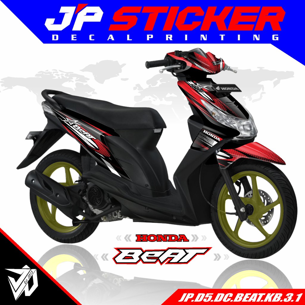 Stiker Motor Beat Karbu Full Body - Sticker Dekal Honda Beat Karbu 2008-2012 JP-D5 003