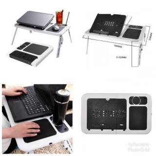  Meja  laptop  lipat  portable  dengan  kipas  pendingin  Shopee 