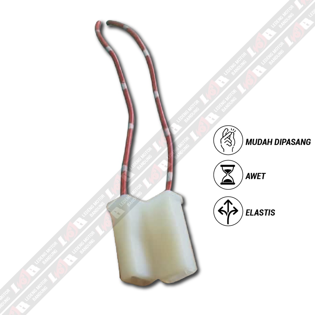 Set Socket Flasher 2 Pin + Kabel Soket Flaser Fitting Lampu Sein Motor Universal Matic Bebek Sport