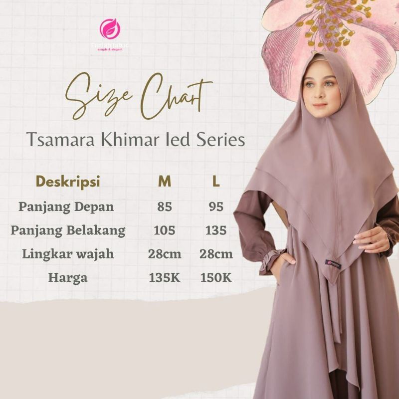 Tsamara Ied series Dress Mom & Khimar (gamis & kerudung) Famset/ Sarimbit 2022 by Fania Hijab