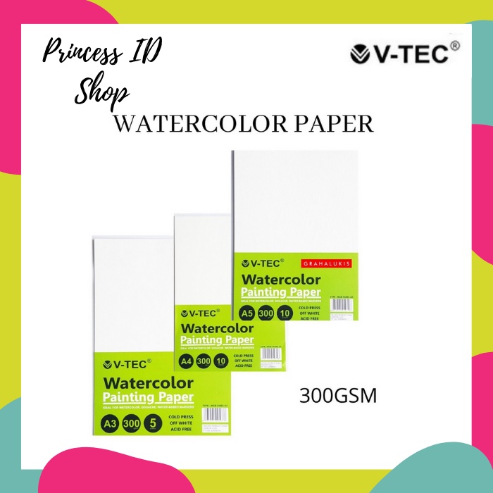 

KERTAS WATERCOLOR PAPER V-TEC 300GSM / COLD PRESS