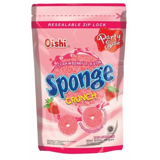 

Oishi Snack Sponge Crunch Strawberry 100gr