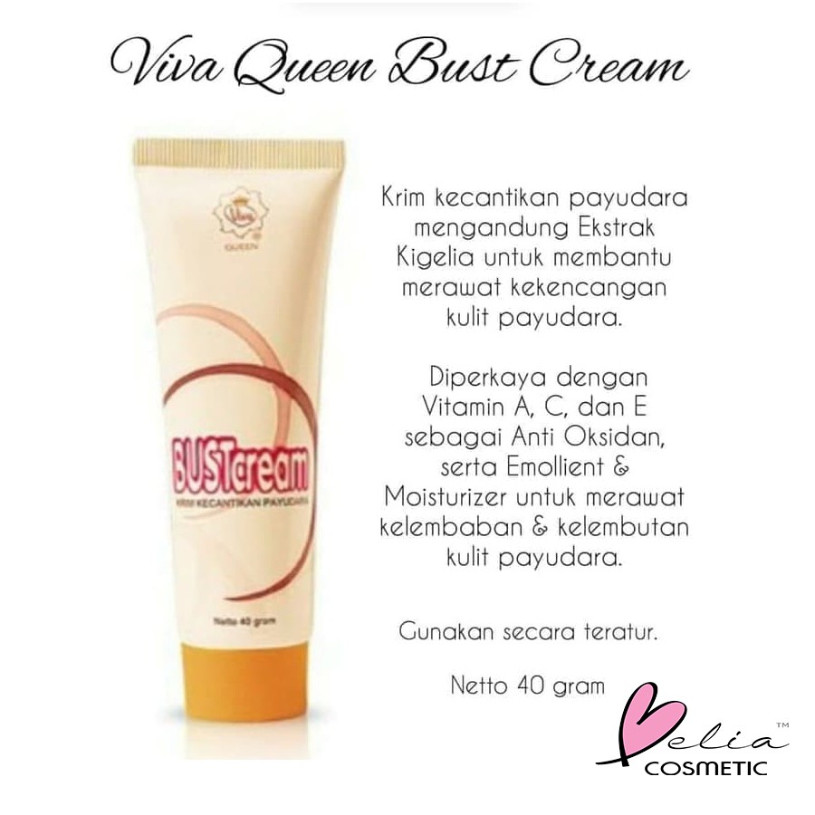 ❤ BELIA ❤ VIVA Queen Bust Cream Krim kecantikan Payudara 40g Halal