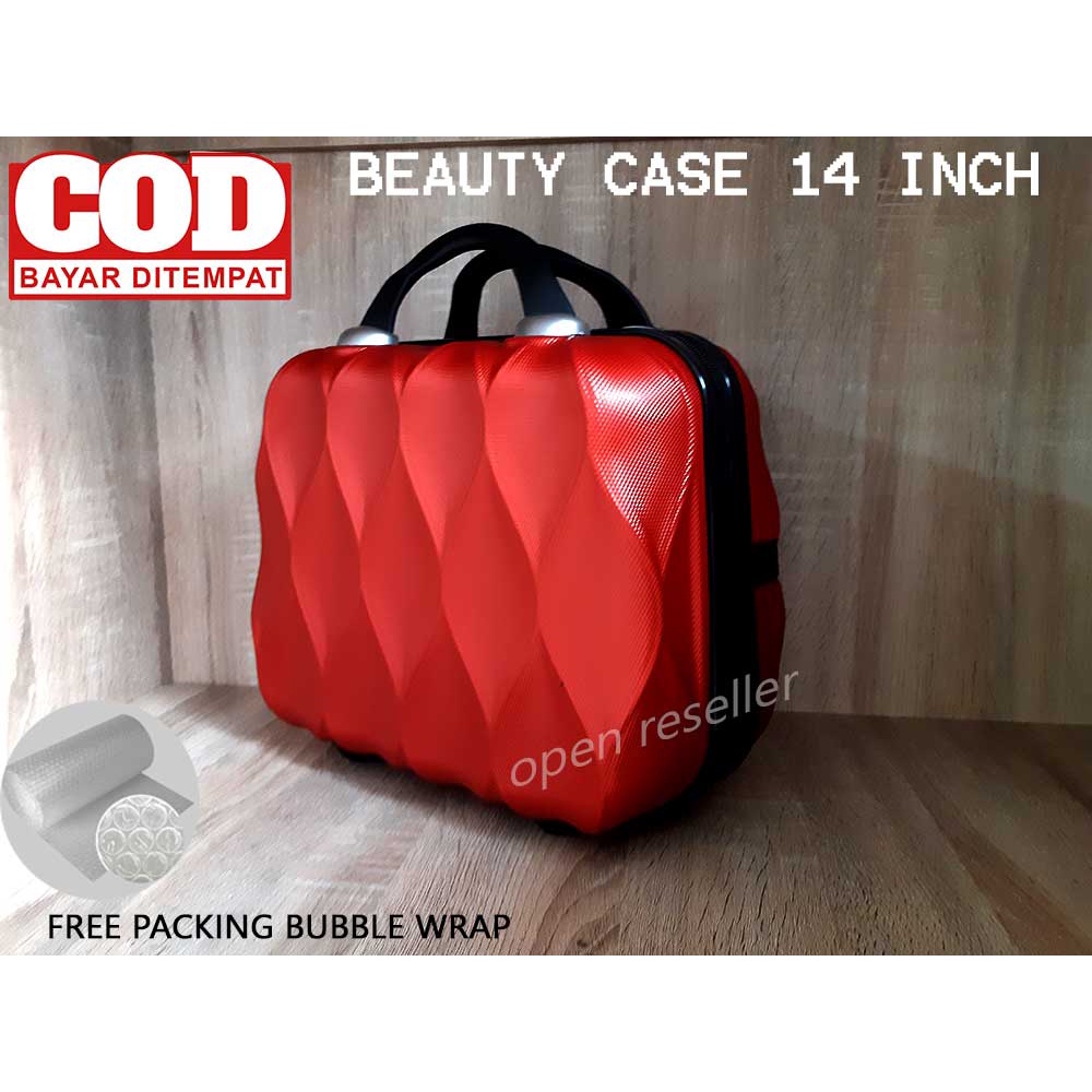 BEAUTY CASE 025 FIBER 14 INCH , PROMO IMPORT HIGH QUALITY COLOURFULL