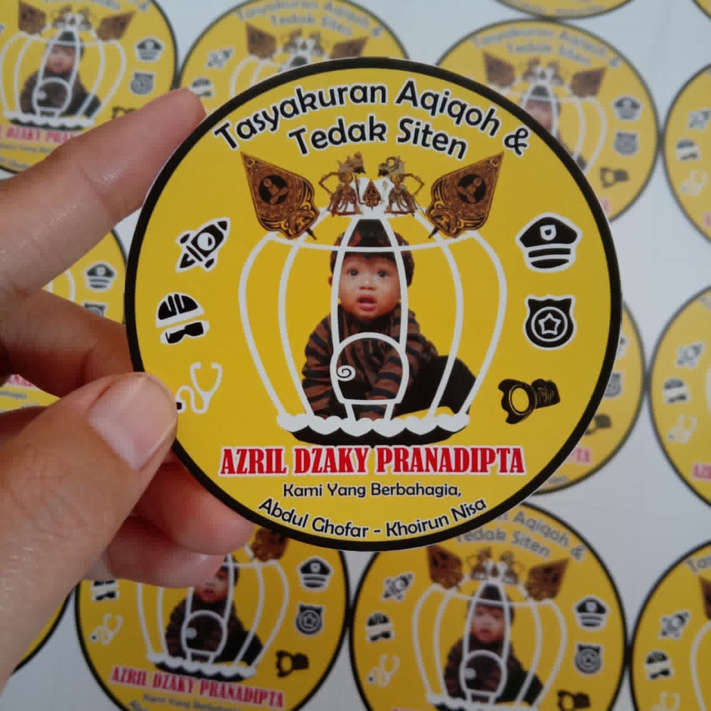 STIKER TEDAK SITEN / DUNDUNAN ANAK DESAIN B