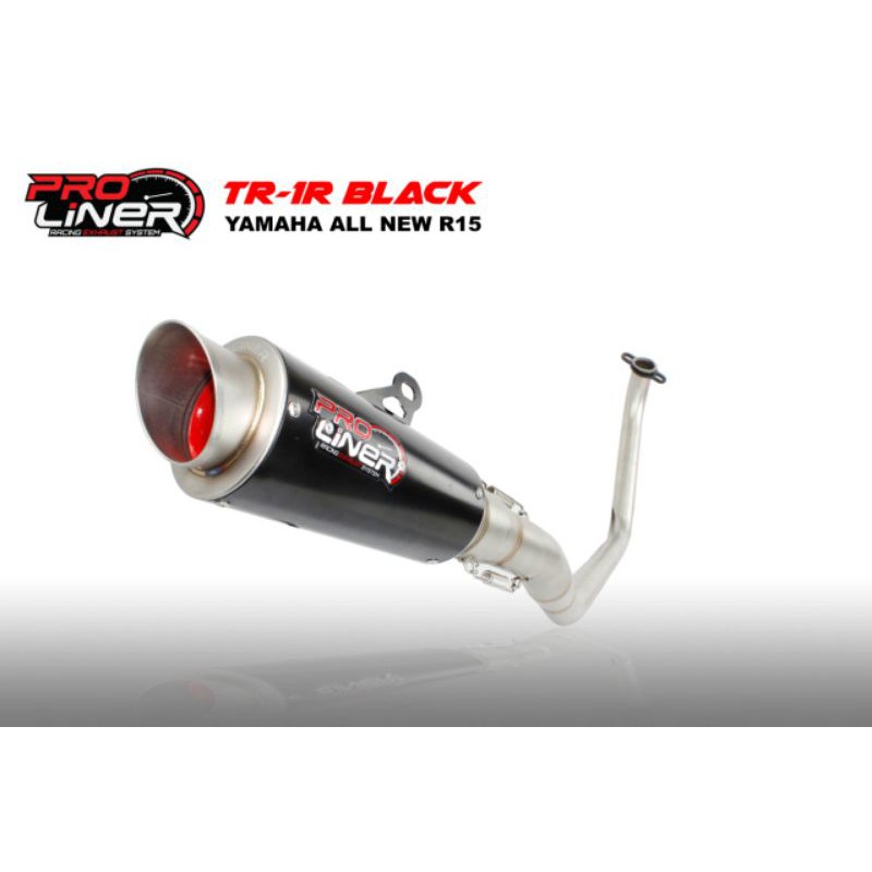 knalpot proliner R15 new V3 proliner TR1R black . knalpot racing R15 new Proliner TR1 original