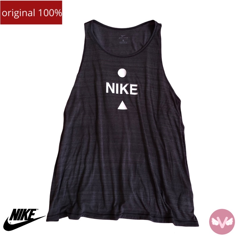 NIKE Big Size Tank Top Woman Black Gray / Baju Tank Top Big size Wanita / Baju atasan Nike Wanita / 