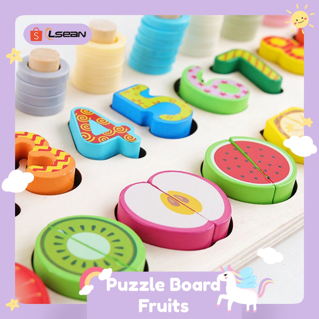 MAINAN EDUKASI MONTESSORI | LEARNING BOARD WOODEN PUZZLE