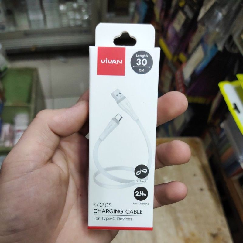 KABEL USB DATA + CHARGER VIVAN DAN ROBOT BUAT MICRO USB / V8 , LIGHTNING , TIPE C / TYPE C