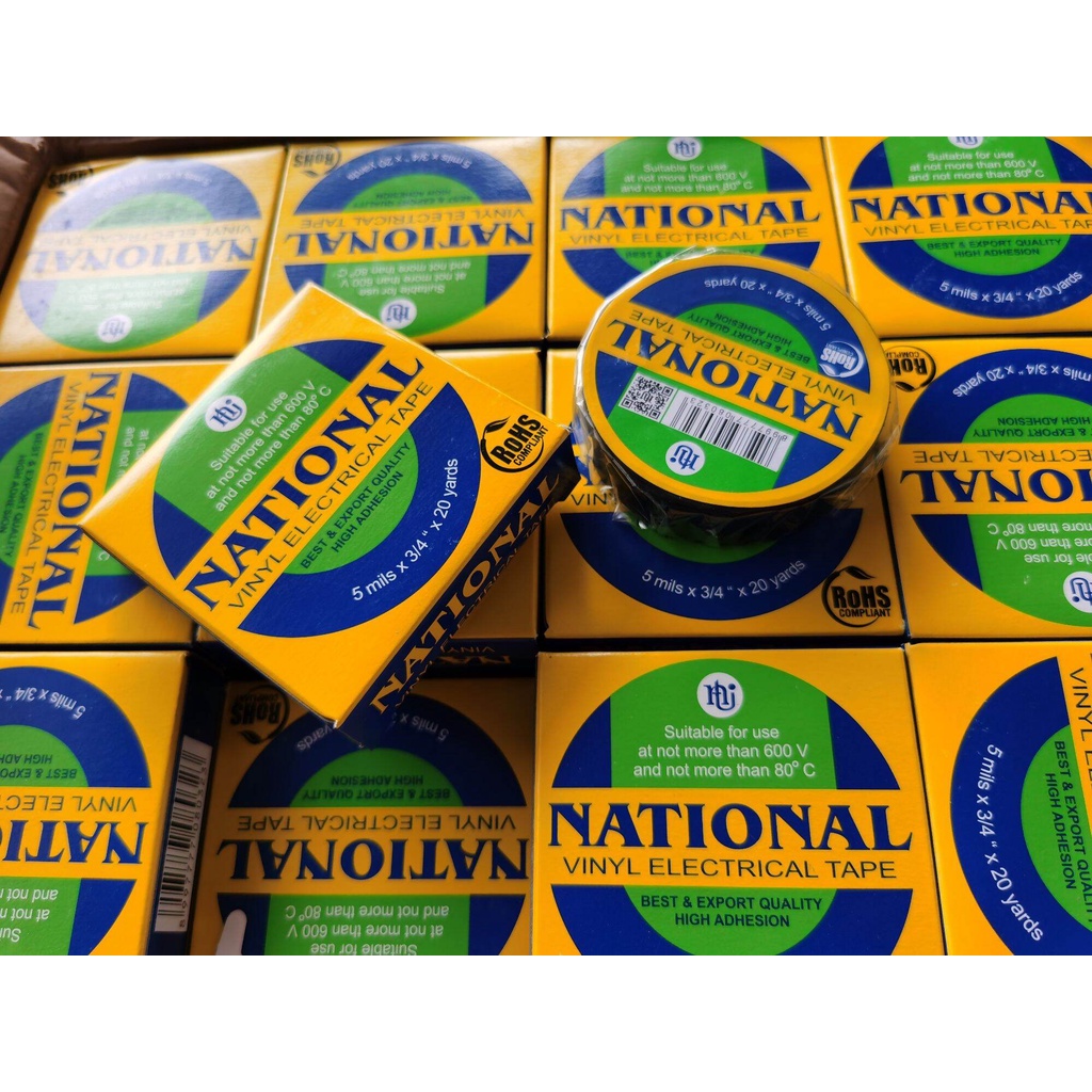 Isolasi Listrik NATIONAL HITAM / Solasi Kabel Nasional Vinyl Electrical Tape