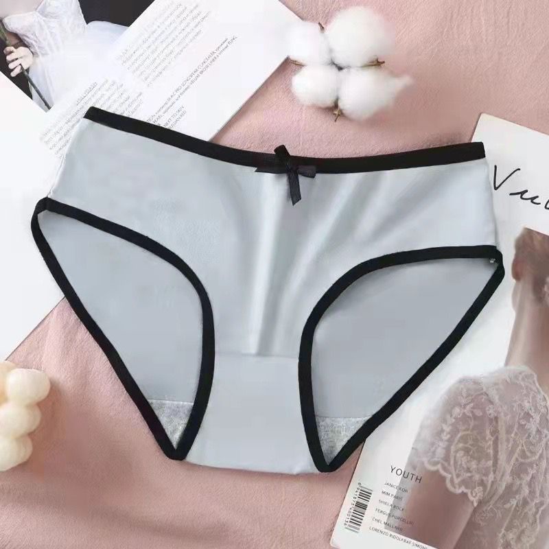 [ LINGERIE MASTER ] - (C-30) Celana Dalam Remaja Anti Nyeplak Fashion Es Sutra CD Wanita Pakaian Dalam Wanita-C-30 Biru
