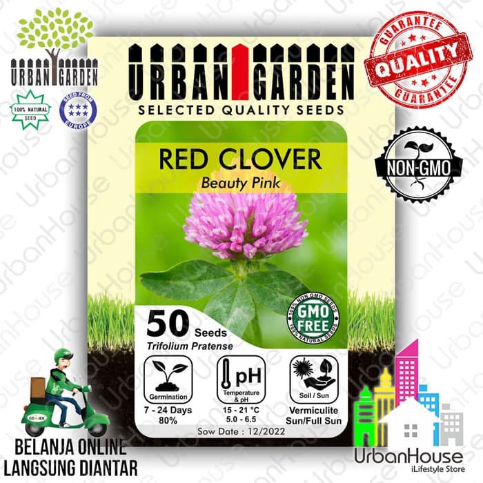 Herbs Benih Bunga Red Clover Import Bunga Hias Herba Pupuk Alami Shopee Indonesia
