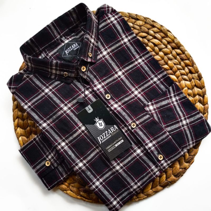 Atasan Kemeja Flanel Cowok Lengan Panjang Bahan Kain Flanel Kemeja Holiday Kemeja Distro Original