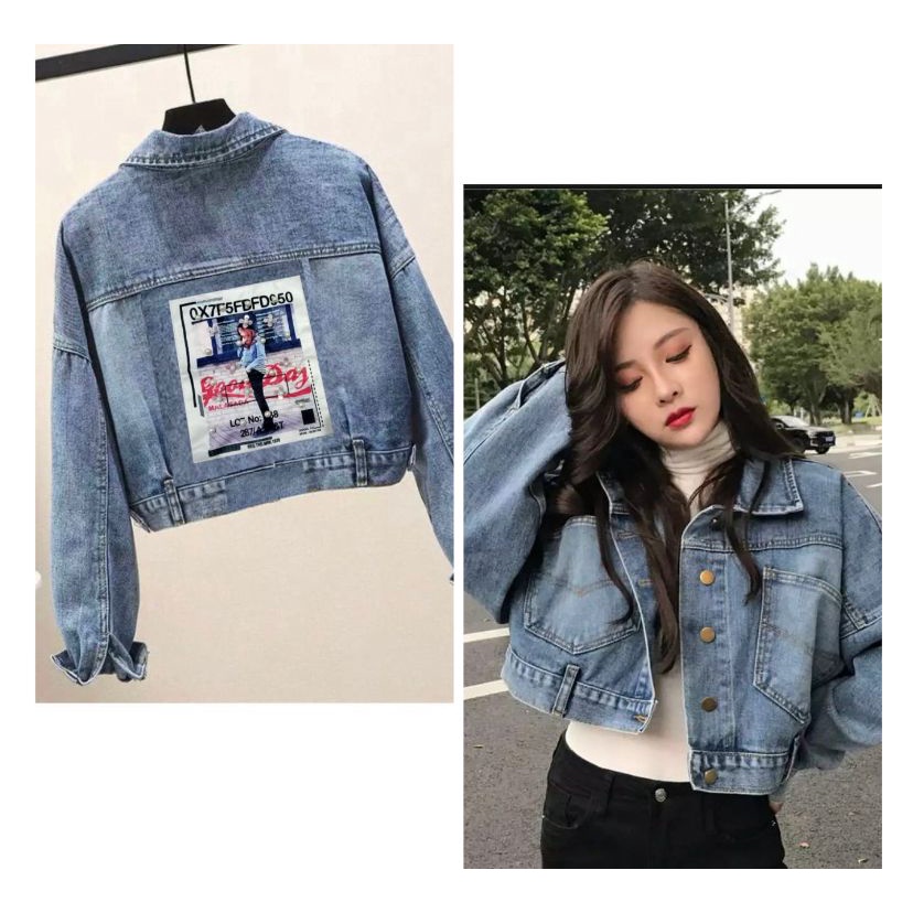 JAKET JEANS CROP GIRLS REPUBLIC