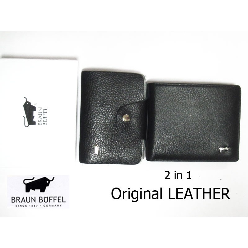 Dompet original Pria kulit asli tempat kartu + dompet lipat pendek pria kulit asli