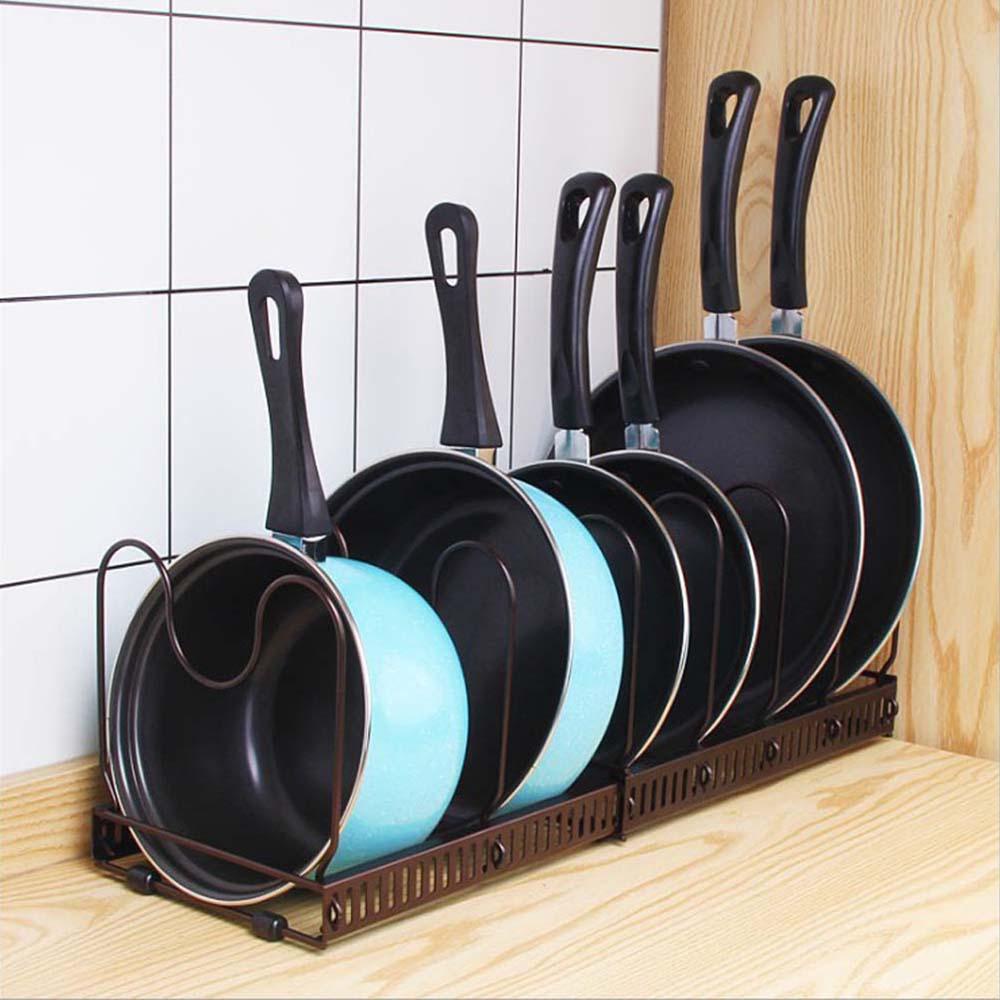 [Elegan] Rak Penutup Panci Saucepan Berguna Sendok Garpu Lemari Dapur Organizer Tempat Penyimpanan