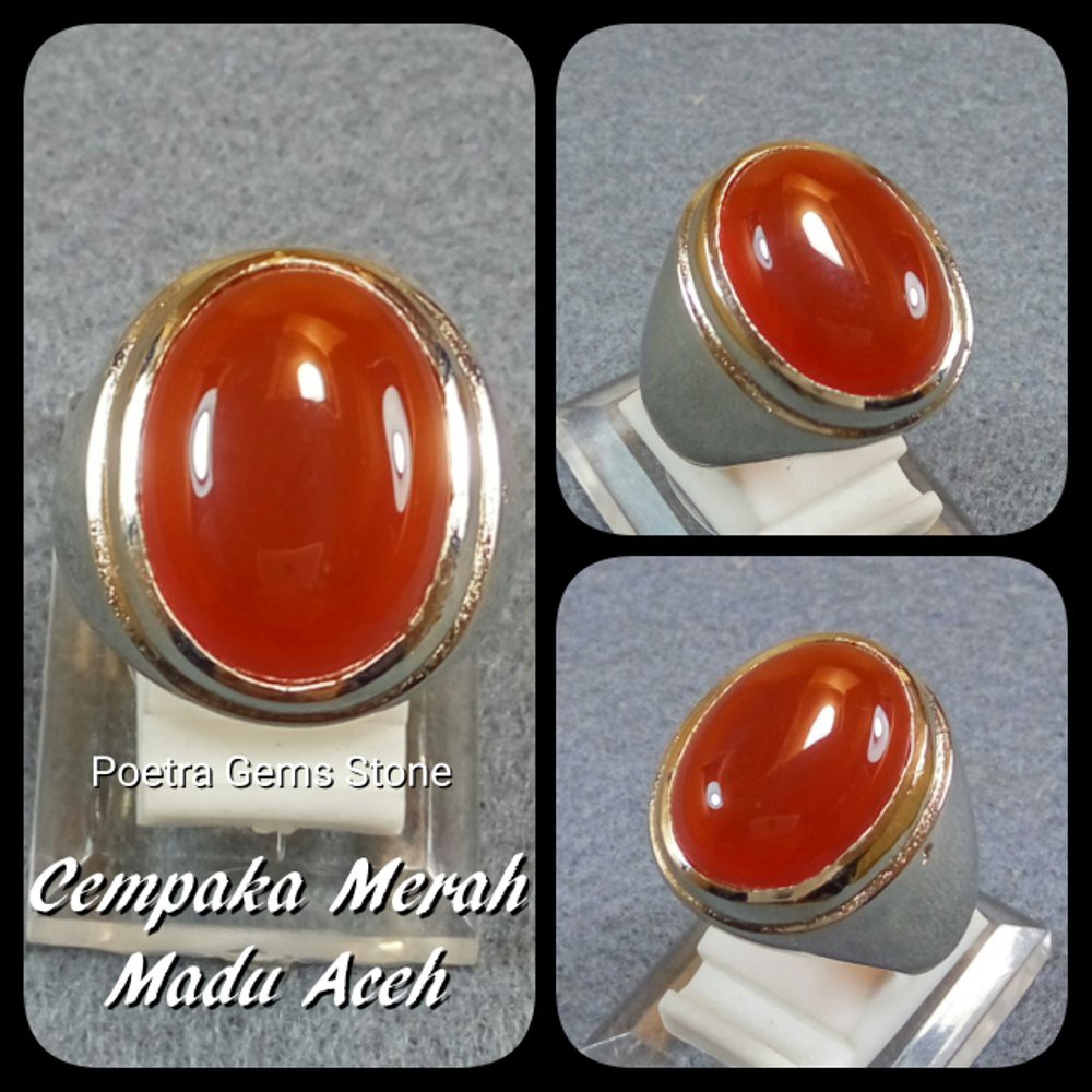 CINCIN NATURAL CEMPAKA MERAH MADU ACEH WARNA JAMINAN NATURAL
