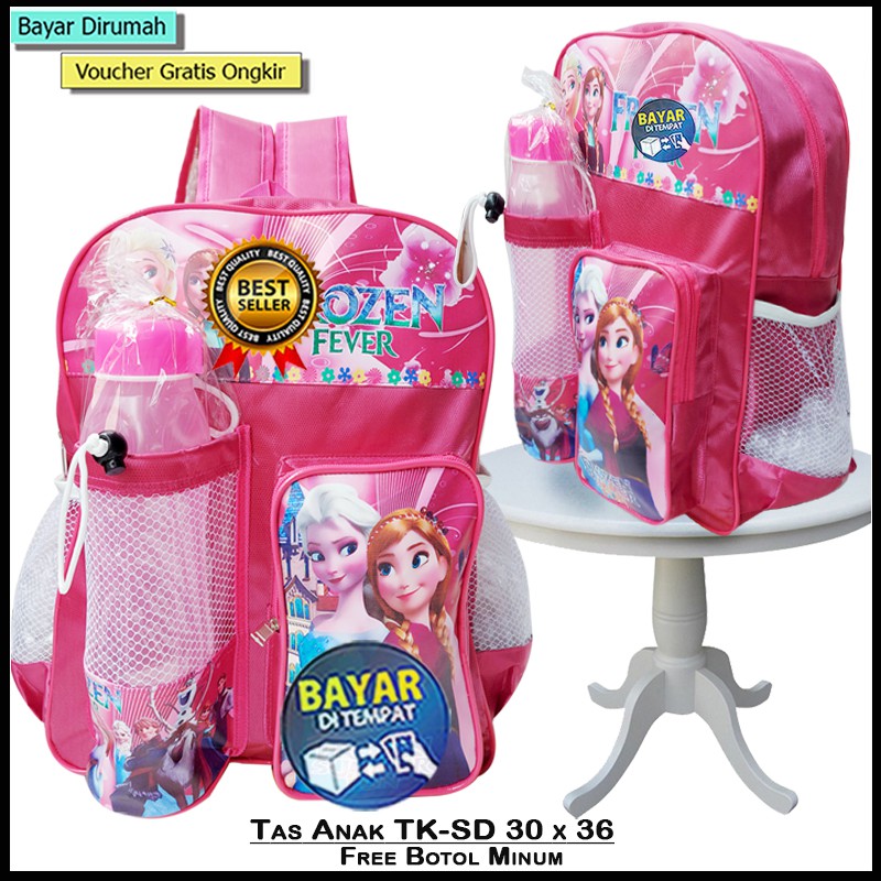 BERBONUS1 Tas Anak Perempuan ,Tas sekolah anak Tas anak Karakter lol Little Pony Frozen ,+botol