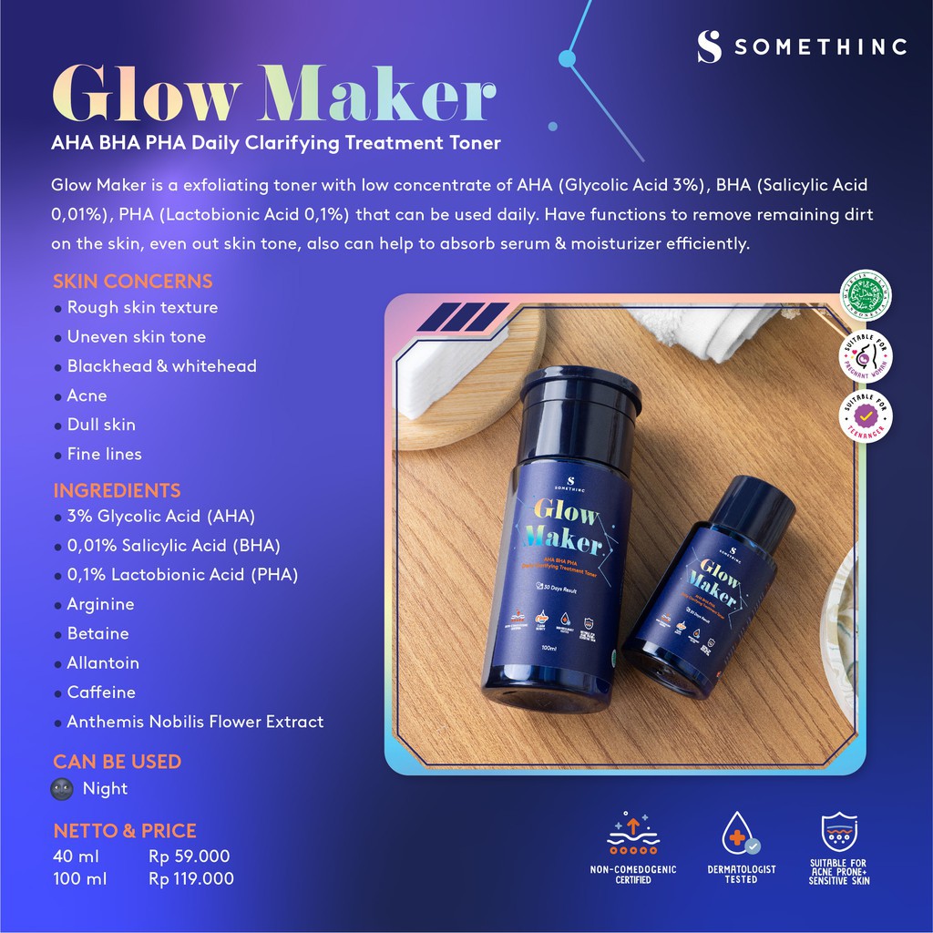 READYSTOCK SOMETHINC Glow Maker AHA BHA PHA Clarifying Treatment Toner Supple Power