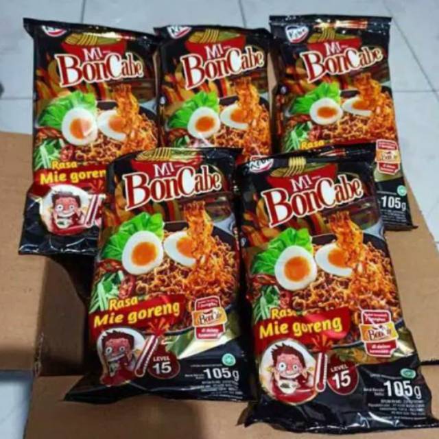 

Mie boncabe kartonan
