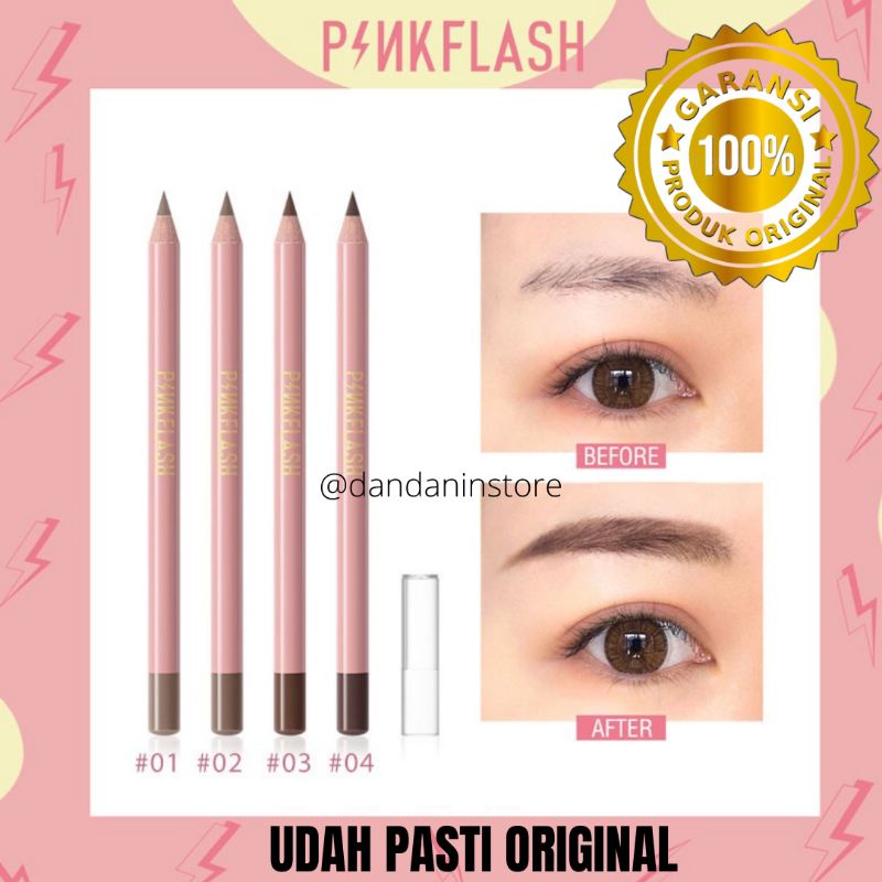 EYEBROW PINKFLASH OhMyEmoji Pensil Alis Automatic Eyebrow Pencil Lasting 8 hours Waterproof Tahan Lama Pigmented Easy Blend Soft Pensil Alis Pinkflash Autobrow Original Murah