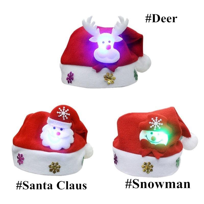  Bayar Di Tempat Topi  Santa Claus dengan Lampu LED untuk 