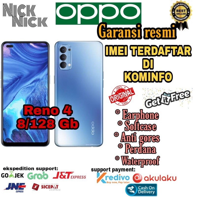 PROMO Cuci Gudang HP OPPO Reno 4 8/128 Garansi Resmi