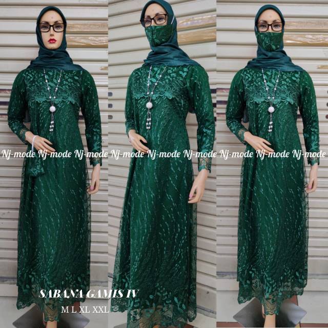 ( TERLARIS ) Fashion muslim Dres Gamis Sabana NJ/Gamis pesta /Gamis kebaya/ DRESS GAMIS KEBAYA PESTA