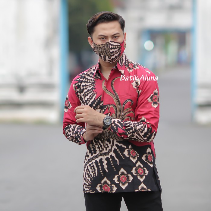 Batik Pria Lengan Panjang Modern Slim Fit Premium Original Batik Laki Laki Kemeja Batik Pria Baju Batik Pria Lengan Panjang Modern Limited Edition FASHION BATIK ALUNA