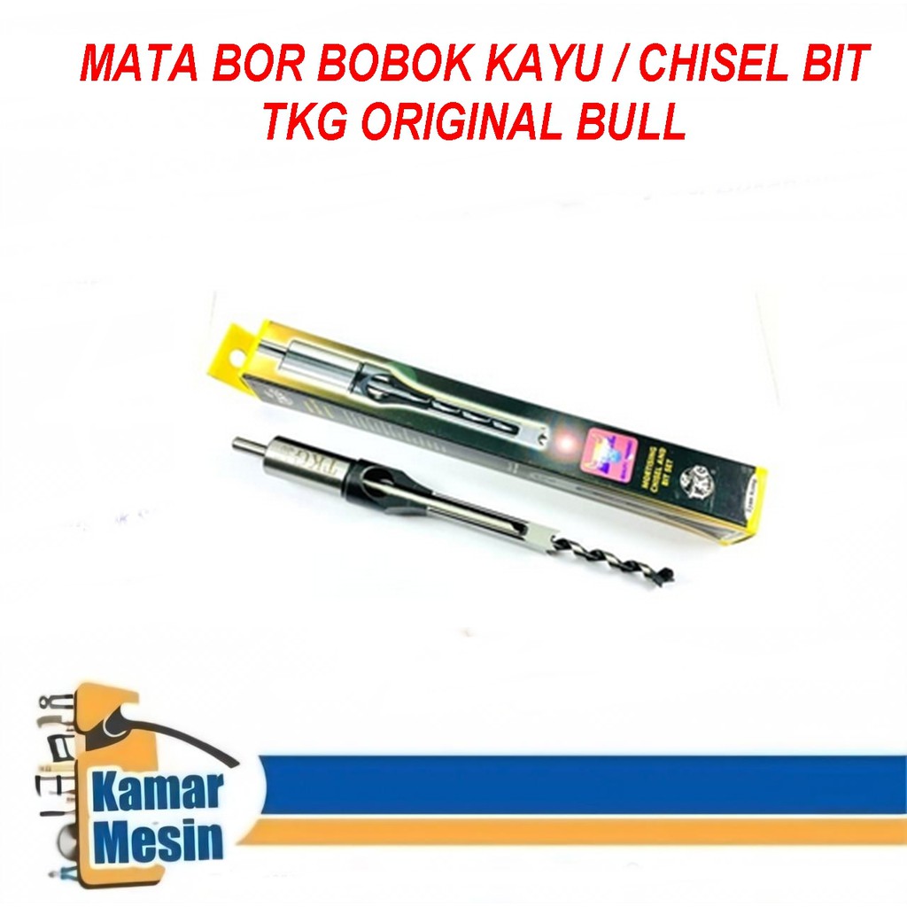 ASLI BULL Mata Bor Bobok Kayu TKG Chisel Bit 3/8" TKG Mata Bobok Kayu