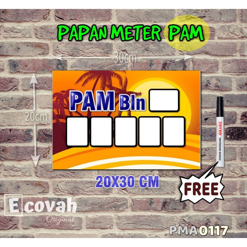 

Ecovah Papan Meter Listrik PLN PAM motif Unik - Floral 17