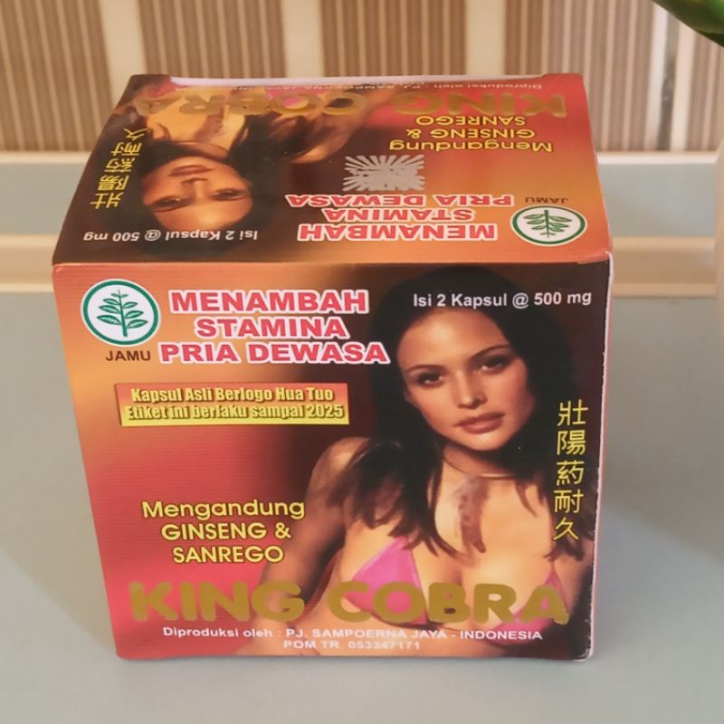 KING COBRA (KAPSUL) OBAT KUAT OBAT TAHAN LAMA OBAT EJAKULASI DINI (1Box isi 10 Sachet)