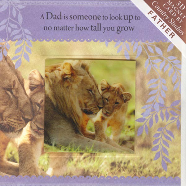 

3D Card With Magnet Card Gambar Singa