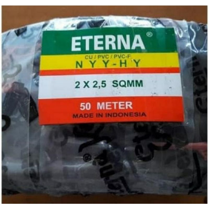 KABEL NYY HY 2x2,5 ETERNA HITAM SERABUT