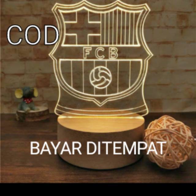 Lampu LED 3D Club Bola/Lampu LED 3D Barcelola