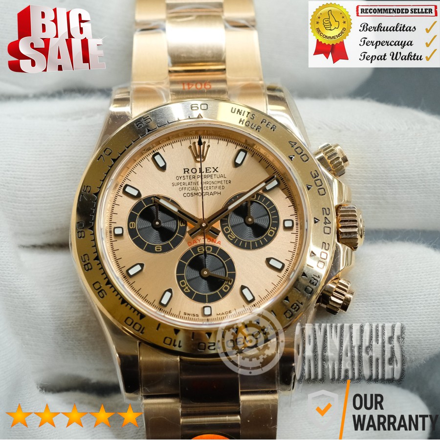 FLASH SALE ROLEX DAYTONA 116505 RG NOOB 1:1 ROSE GOLD DIAL SA4130 V4 GARANSI 1TH