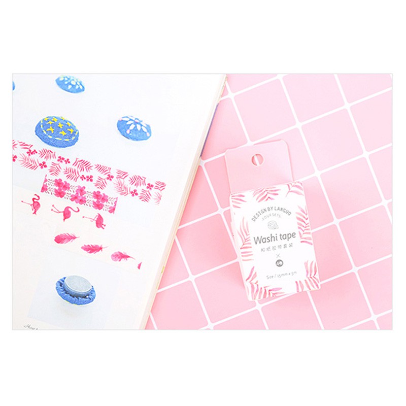 

Masking Tape Set 4pc Pink Nature (Selotip Dekorasi)