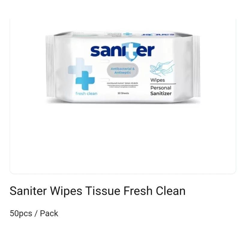 Saniter Wipes Tissue Fresh Clean