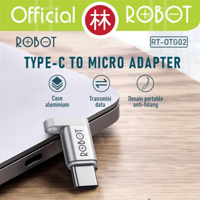 Robot RT-OTG02 OTG Type-C To Micro USB Small &amp; Portable Adapter