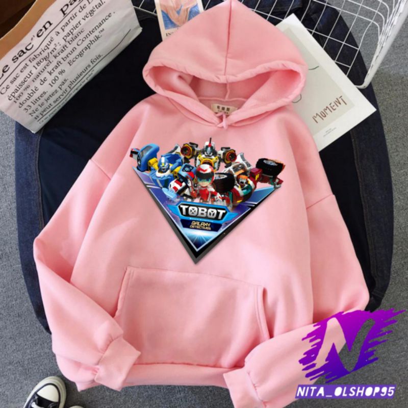 Hoodie anak tobot galaxy sweater kartun anak robot