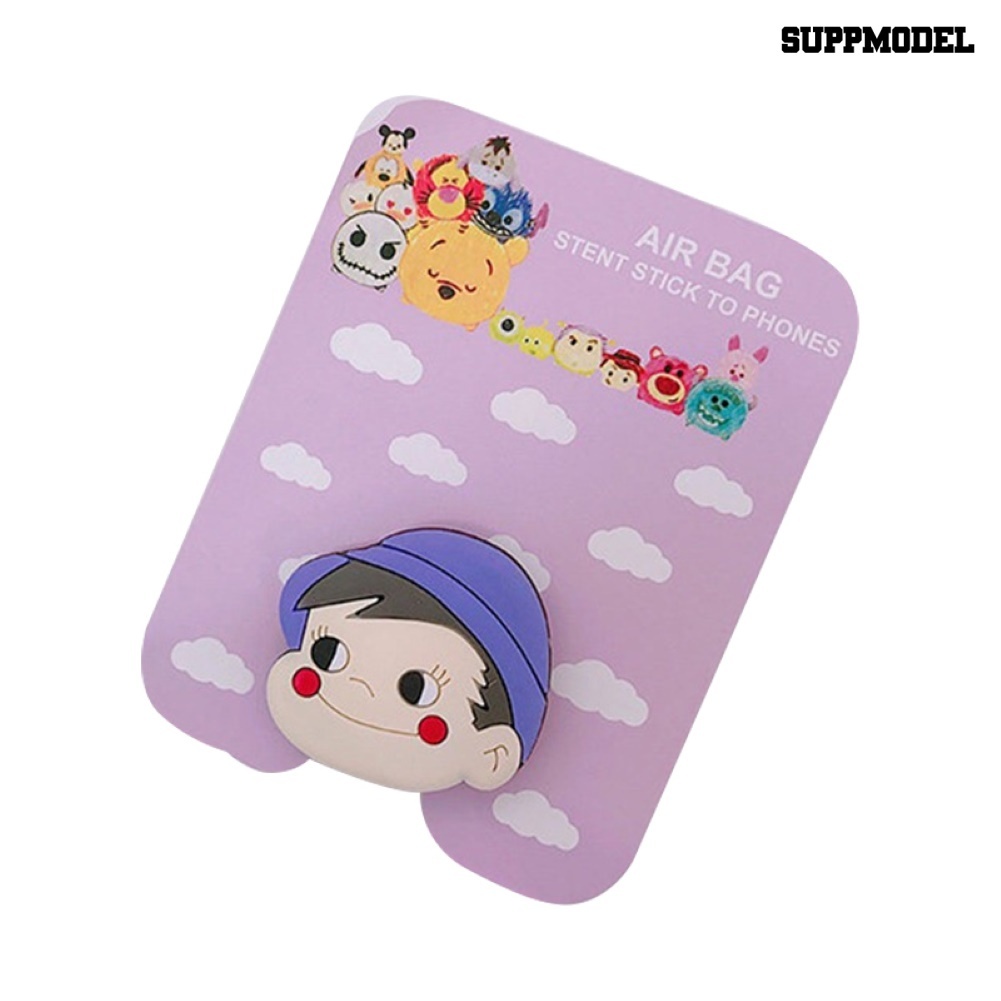 Sdl Stand Bracket Grip Jari Holder Handphone Desain Kartun Bayi Anjing / Beruang Dengan Perekat