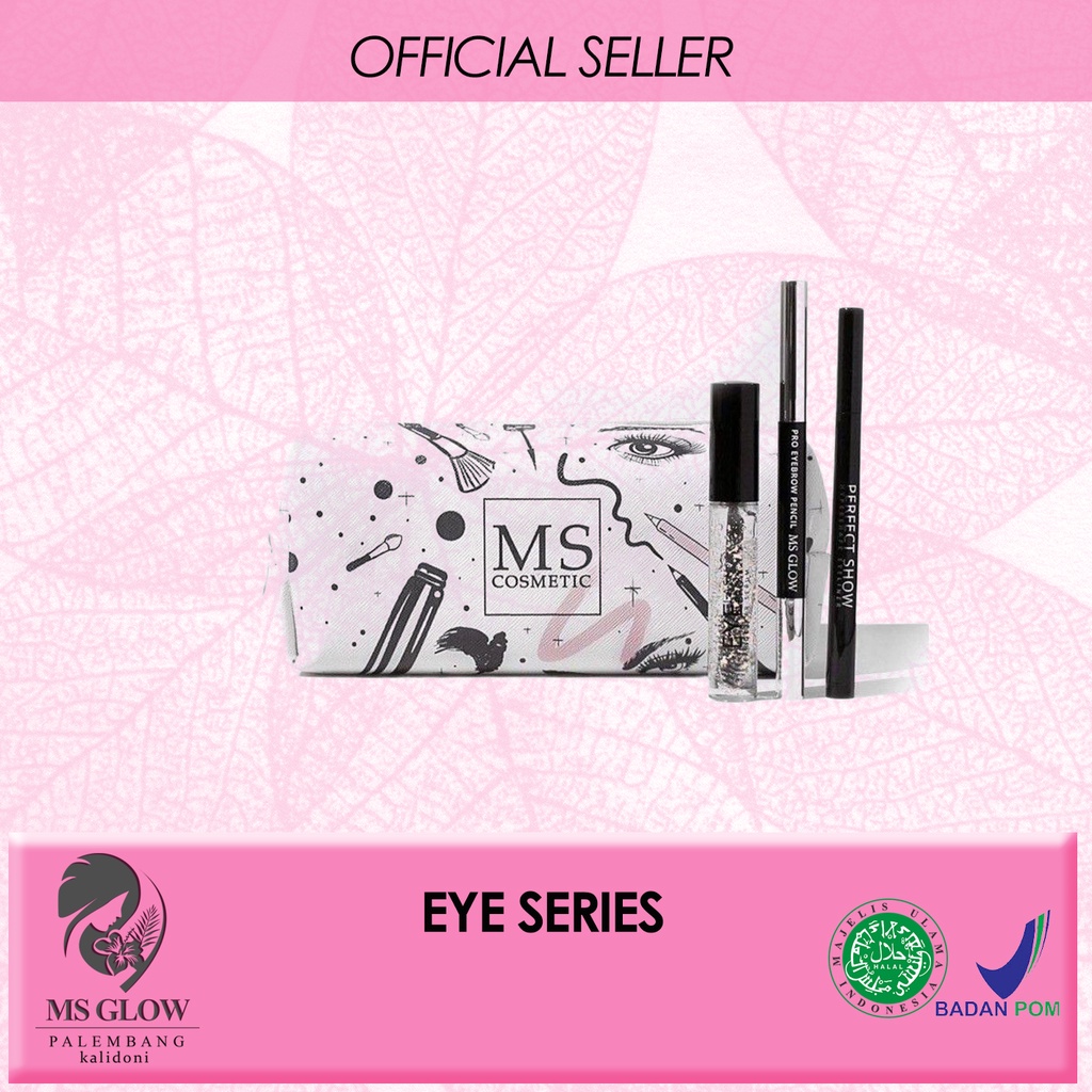 Eye series Ms glow Serum bulu mata, eyeliner, pensil alis
