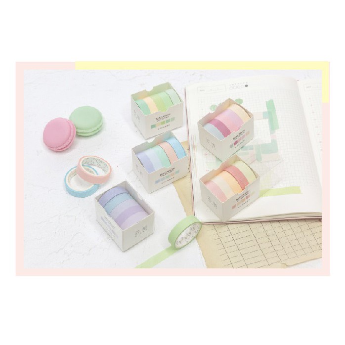 

Washi Tape Selotip Warna Macaroon Pastel Warna Warni