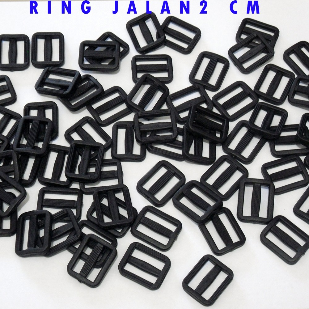 Ring Jalan Plastik 2 cm Warna Hitam Ecer Grosir Murah