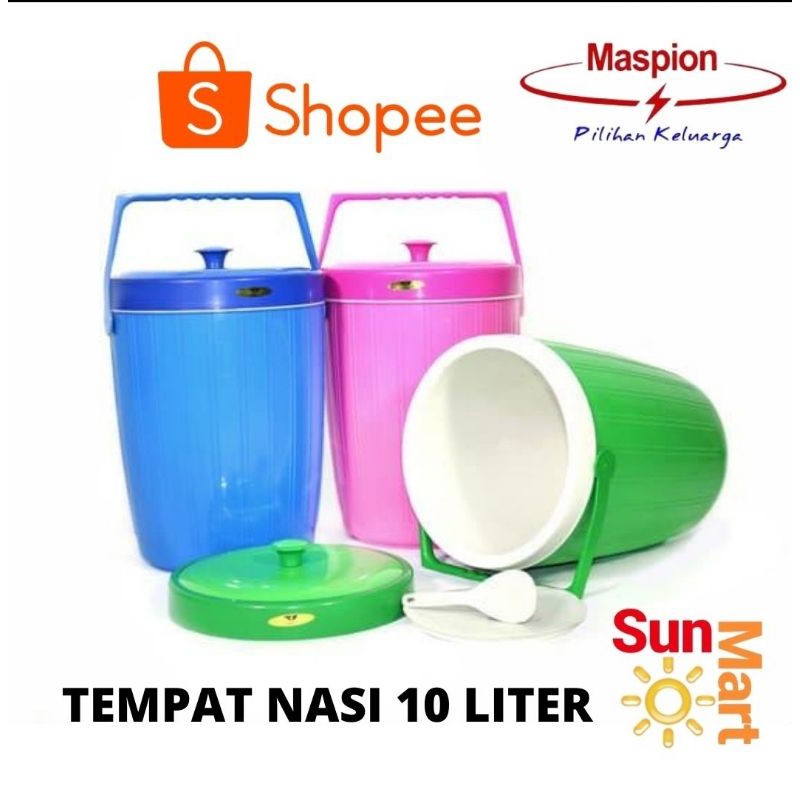 Rice Bucket 10 liter Tempat nasi TEMPAT ES Maspion