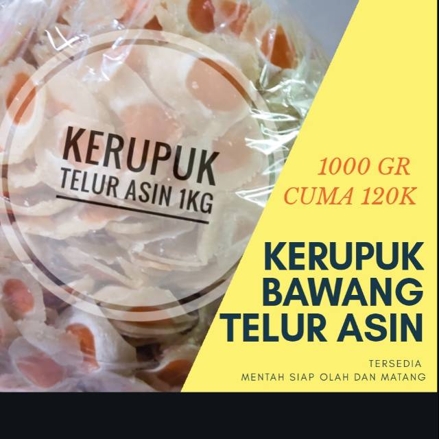 

KERUPUK TELUR ASIN TERENAK TERMURAH 1000gr