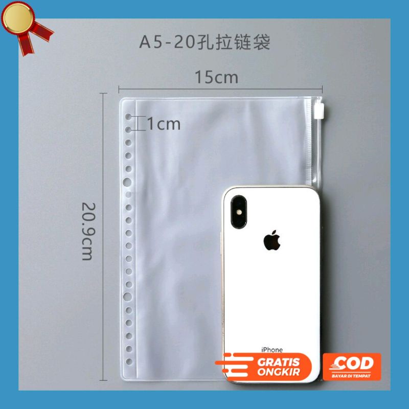 

Bantex zipper pocket for multiring binder A5 20 holes