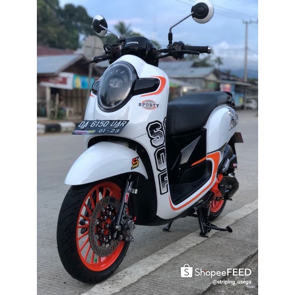 Striping Lis sticker motor honda Scoopy 2017 Striping standar scoopy